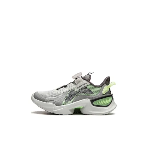 LINING YOUNG Dragonfly Leap V2 Амортизация Износостойкий Низкий Топ Детские Беговые Кроссовки Серый Children Возраст 3-7 Лет