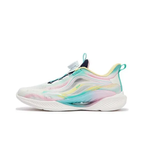 XTEP Qing Feng 5,0 Противоскользящий Низкий Топ Детские Беговые Кроссовки Белый Фиолетовый Розовый