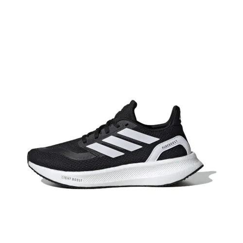 Adidas Pureboost Slip-resistant Abrasion-resistant Breathable Low-Top Kids Running Shoes Black White Teenagers Adidas Pureboost Противоскользящий Устойчивый к истиранию Дышащий Низкий Топ Детские Беговые Кроссовки Черный Белый Подростки