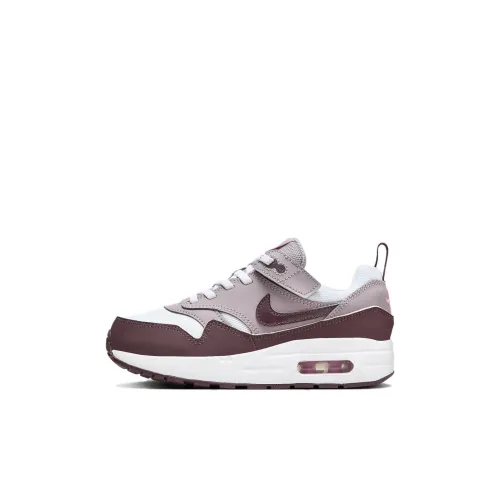 Nike Air Max 1 Abrasion Resistant Низкий Топ KIDS Lifestyle Shoes Фиолетовый Белый Детские Возраст 3-7 Лет