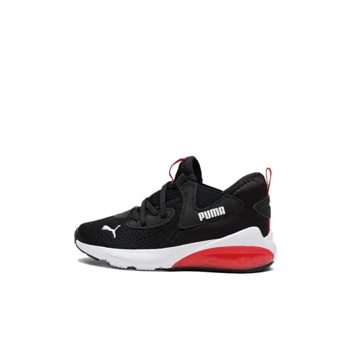 PUMA Cell Vive Амортизация и Дышащий Низкий Топ Kids Lifestyle Shoes Черный Красный Белый для Детей Возрастом 3-7 Лет