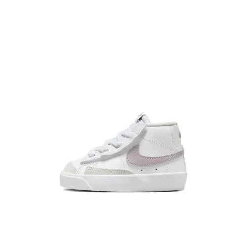 nike Blazer Slip-resistant Anti KICK MID Топ Обувь для малышей Белый Розовый Infant и Toddler