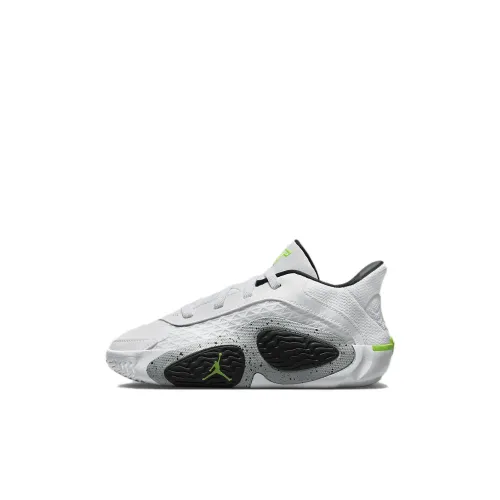 Джордан Tatum 2 Slip-Resistant Низкий Топ Детские Баскетбольные Кроссовки Белый Черный Серый для Детей Возрастом 3-7 Лет