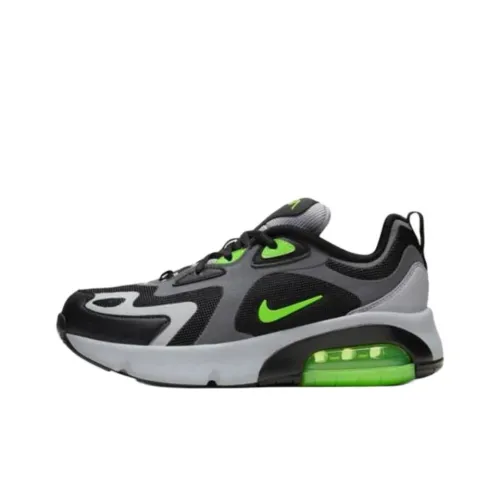 Nike Air Max 200 Устойчивый к истиранию Низкий Топ Детские Беговые Кроссовки Серый Подростки