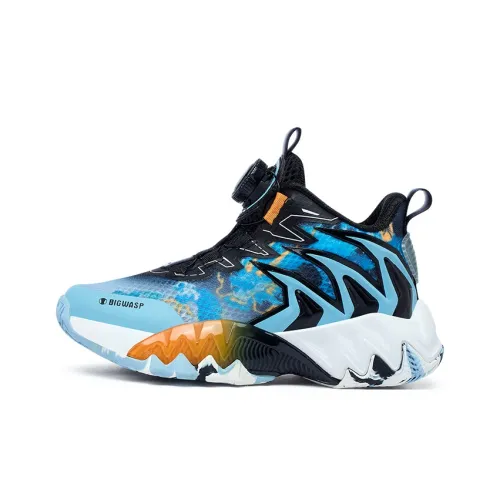 BIG WASP Дракон породил девять сыновей Детские баскетбольные кроссовки MID Топ Унисекс