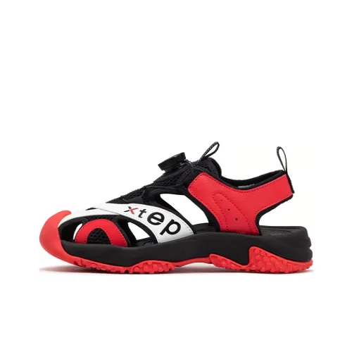 XTEP Slip-resistant и дышащие детские сандалии черного красного и белого цвета для подростков