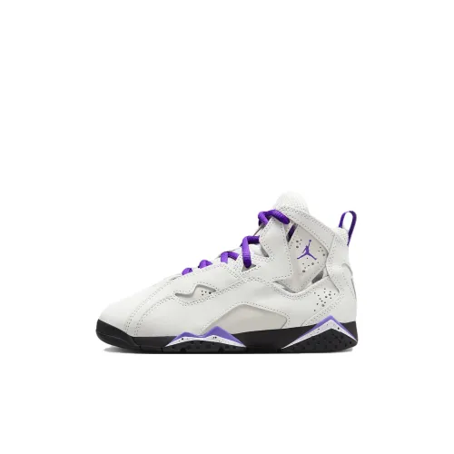 Джордан True Flight Износостойкий MID Топ Детские Баскетбольные Кроссовки Белый Фиолетовый Детский Возраст 3-7 Лет