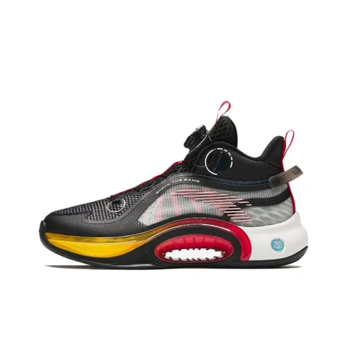 Antakids Slip-Resistant Shock Absorbers с устойчивостью к истиранию MID топ детские баскетбольные кроссовки черный