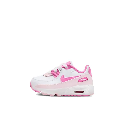 Nike Air Max 90 Амортизация Износостойкий Низкий Топ Обувь для малышей Розовый Infant Wa Toddler