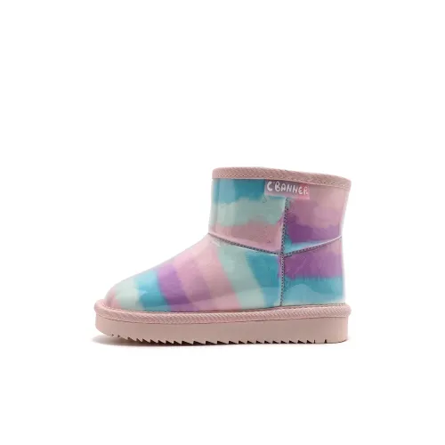 C°BANNER Термические низкие детские ботинки розовые для малышей