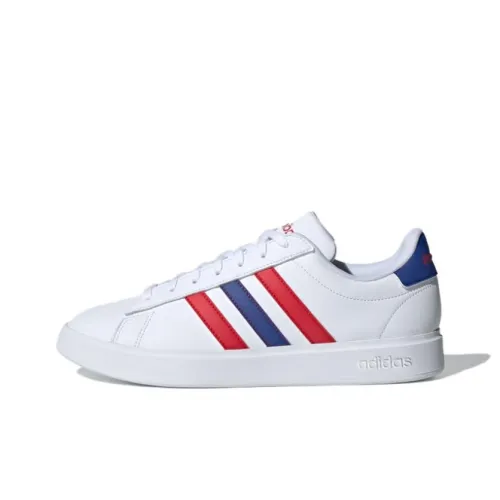 Adidas GRAND COURT 2,0 Slip-resistant Abrasion-resistant Low Top Skateboard Shoes Men's White Adidas GRAND COURT 2,0 Противоскользящие Устойчивые к истиранию Низкие Кеды Скейтборд Мужские Белые