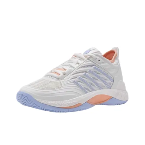 KSWISS Противоскользящие Износостойкие Дышащие Низкие Кроссовки для Тенниса Женские Белые Фиолетовые