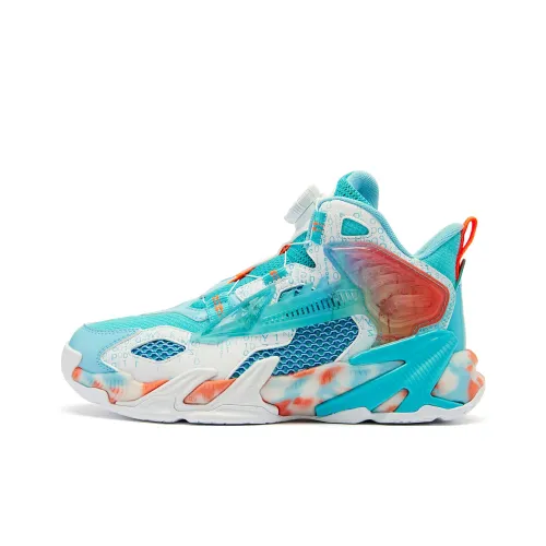 QIAODAN Assassin Амортизация Износостойкий Высокий Топ Детские Баскетбольные Кроссовки Синий