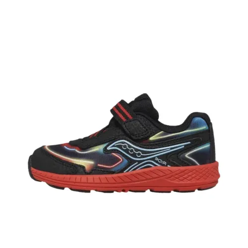 Saucony Ride 10 Детская беговая обувь Низкий топ Черный Красный Школьный возраст