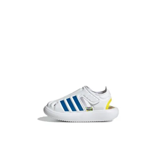 Adidas Water Sandal Low Топ Обувь для малышей Белый Синий Infant и Toddler