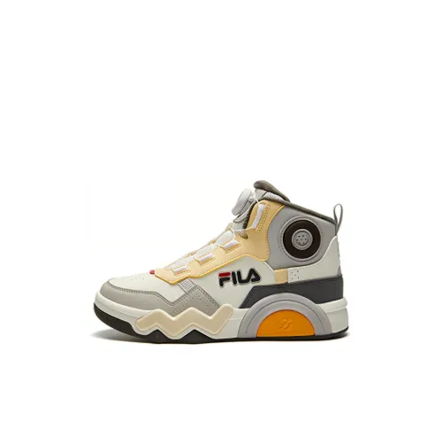 FILA KIDS Memphis Board Slip-resistant Abrasion-resistant High Top Детская беговая обувь Белый Серый Детский