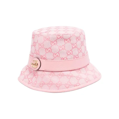 GUCCI Linen Bucket Hats Women's Pink