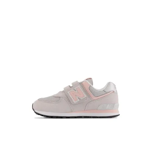 New Balance NB 574 Амортизация Износостойкий Низкий Топ Детские Лайфстайл Обувь Розовый Серый Детский