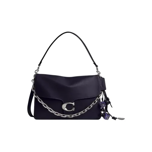 COACH Tabby GRAIN LEATHER Сумка через плечо Большая Женская Морской Синий