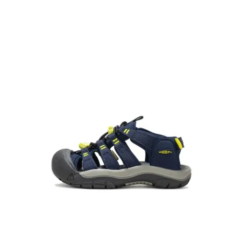 KEEN Newport Boundless Дышащий Низкий Топ Детская Туристическая Обувь Черный Зеленый Для Детей Возрастом 3-7 Лет