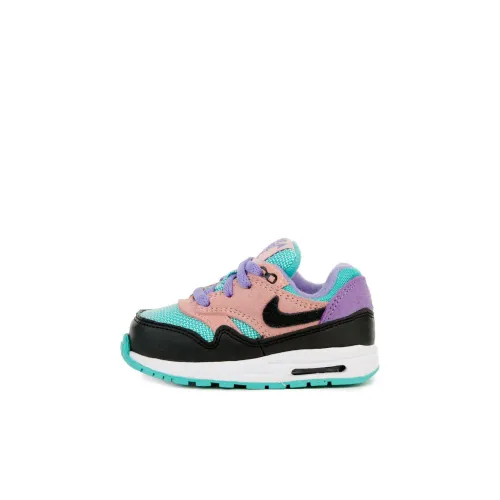 Nike Air Max 1 HAVE A nike Day Low Топ Обувь для малышей Черный синий розовый Infant And Toddler