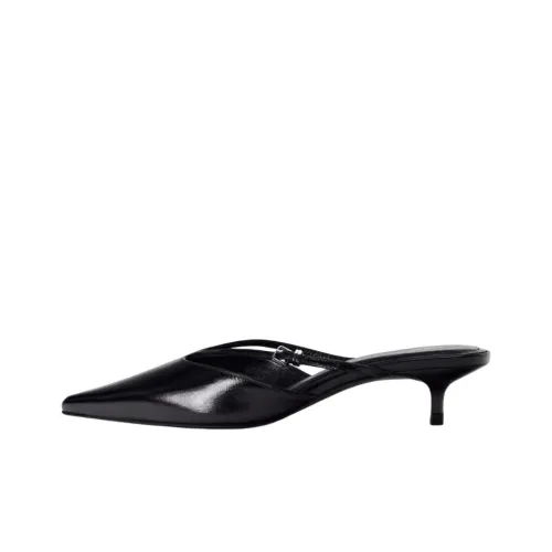 ZARA Противоскользящие Домашние тапочки Женские Черные