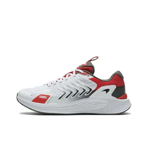 K·SWISS Беговые кроссовки Low Топ Белый Красный Унисекс