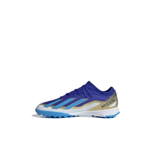 Adidas Messi Детские футбольные бутсы Low Топ Прозрачный синий/Flash синий/Cloud белый Kids