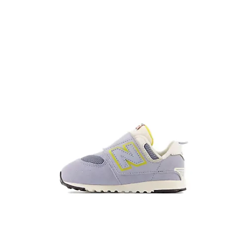 New Balance NB 574 Series Новая B Hook Loop Низкие Кеды для малышей Gray Infant и Toddler