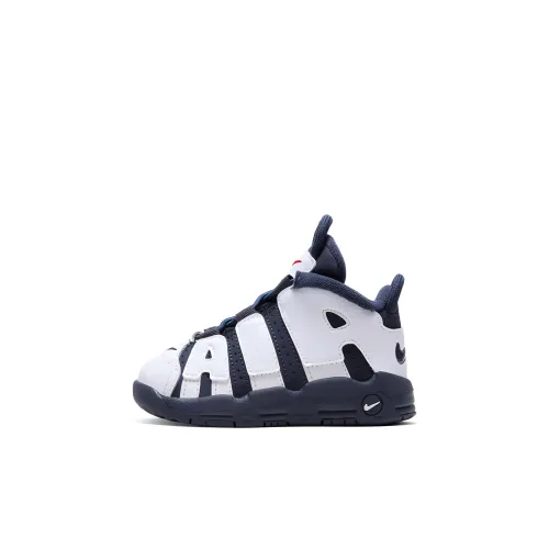 Nike Air More Uptempo Olympic Амортизация MID Топ Обувь для малышей Сине-белый Infant And Toddler