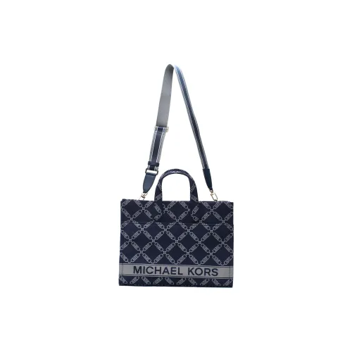 MICHAEL KORS Gigi Ткань Тоут Сумка Сумка для покупок Сумка на плечо Сумка Большая Унисекс Морской синий