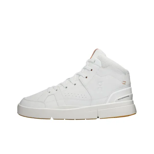 On The Roger Clubhouse Slip-Resistant Abrasion-Resistant MID Топ Скейтборд Кроссовки Мужские Белые