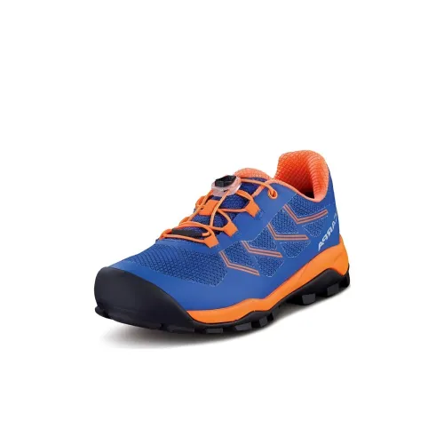 SCARPA Амортизация Износостойкий Низкий Топ Детская Туристическая Обувь Сине-Оранжевый Детский