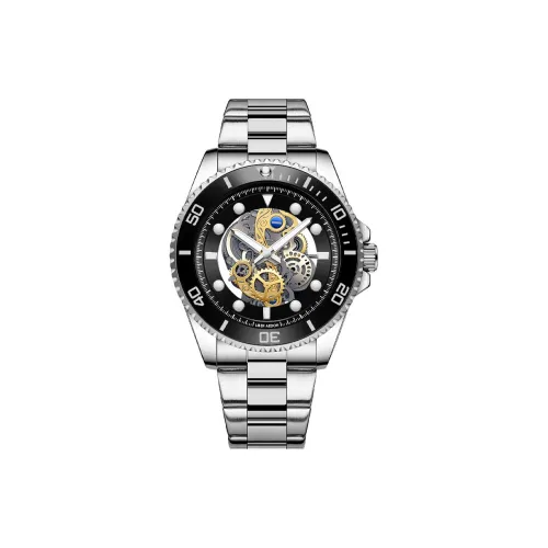 LIBER AEDON Мужские часы Кварцевый механизм Ремешок из нержавеющей стали Циферблат с черепом