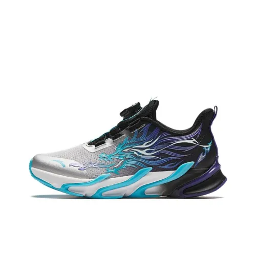 Antakids Chiyan Амортизация Износостойкий Низкий Топ Детские Беговые Кроссовки Белый Серый Циан