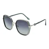 Темно-зеленая оправа с градиентными серыми линзами