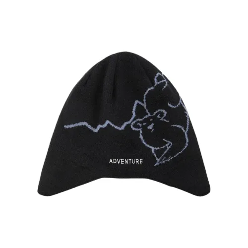 Шапка-бини с акриловым подкладом черного цвета для детей