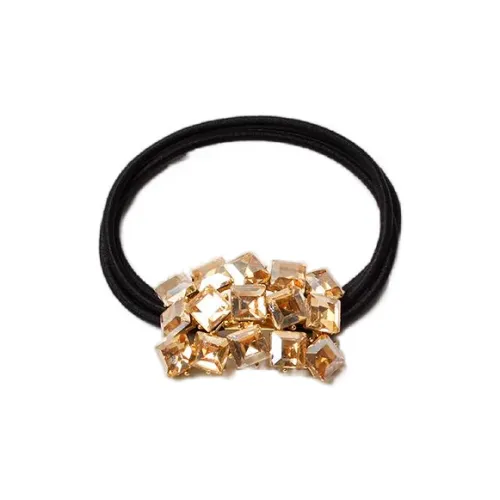 Left Europe Эластичный шнур Сплав Стразы Резинка для волос Женская Шампанское Серебристо-серый Серебристо-белый