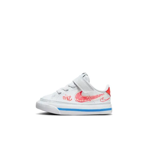 Nike Court Legacy Аbrasion Resistant Низ Resistant Low Топ Обувь для малышей Белый и красный Infant And Toddler