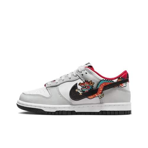 Nike Dunk Детские Скейтбординги Низкий Топ Серый Унисекс