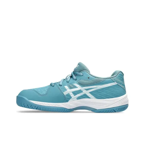 Asics Gel Game 9 Амортизация Износостойкий Низкий Топ Тренировочные Кроссовки для Детей Синие Белые