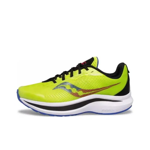Saucony Endorphin KDZ Детская беговая обувь Низкий топ Зеленый Школьный возраст