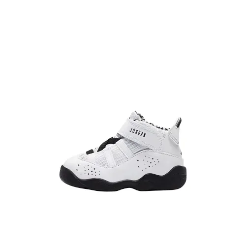 Jordan Air Jordan 6 Кольца Амортизация Износостойкие Высокие Кеды Обувь для малышей Белый Новорожденный и Малыш