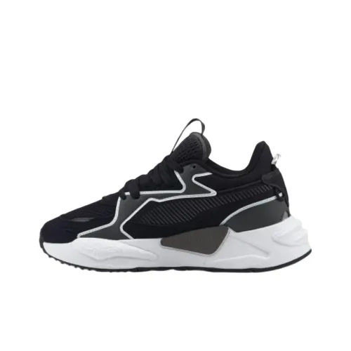 PUMA RS Z OUTLINE Устойчивый к истиранию Низкий Топ КIDS Лайфстайл Обувь Черный Серый Белый Подростки