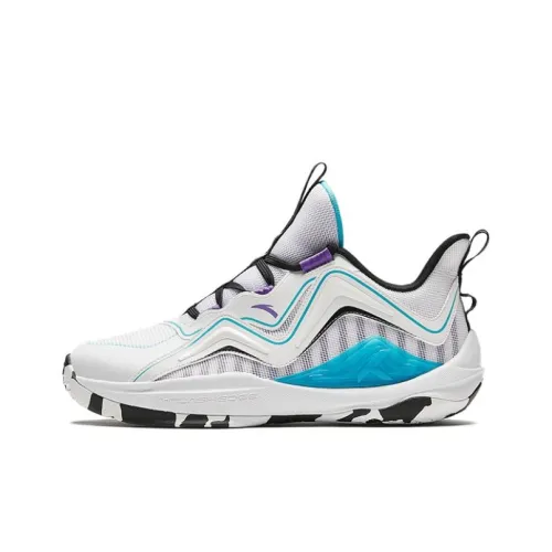 Antakids Амортизация Износостойкий Низкий Топ Детские Баскетбольные Кроссовки Белый Фиолетовый Синий