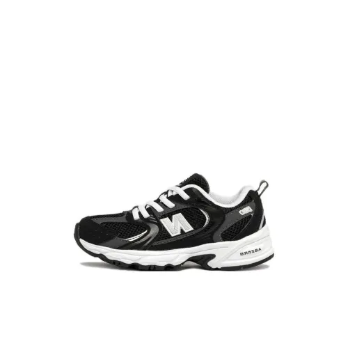 Предшкола New Balance NB 530 Low Топ Детские Беговые Кроссовки Черный Белый