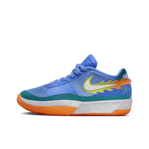 Nike Ja 1 Ja Morant 1 Детская баскетбольная обувь Low Top Синий Оранжевый Унисекс