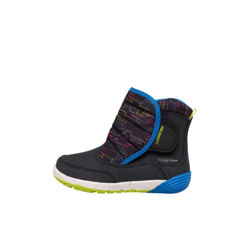 MERRELL Puffer Амортизация Износостойкий Высокий Топ Детская Туристическая Обувь Черная Детская