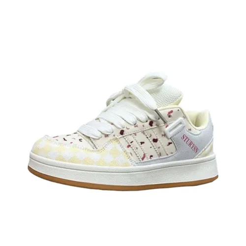 BINGO DUCK Устойчивые к истиранию низкие кроссовки для скейтбординга женские бежевые