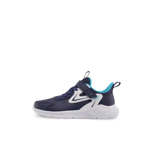 361°KIDS Устойчивый к истиранию противоскользящий низкий топ детская беговая обувь чернила синий белый для детей